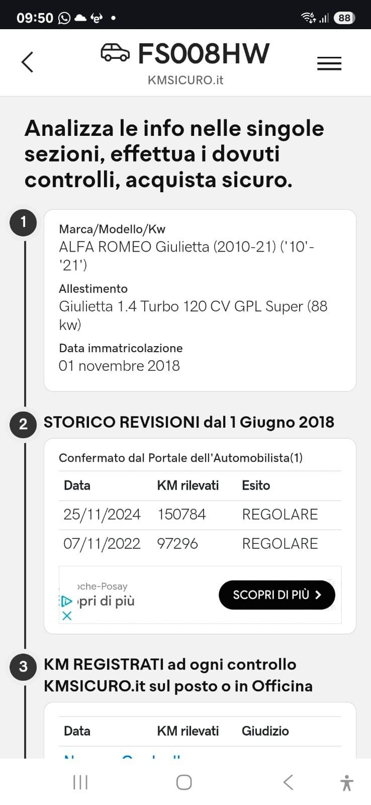 Alfa Romeo Giulietta 1.4 Turbo 120 CV GPL Super