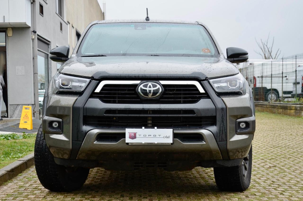 TOYOTA HILUX 2.8d DOUBLE CAB INVINCIBLE 4WD 204cv AUTO, UNICOPROPRIETARIO, UFF ITALIANA, EURO 6D, SERVICE TOYOTA, HI-FI JBL, RETROCAMERA, PERMUTE