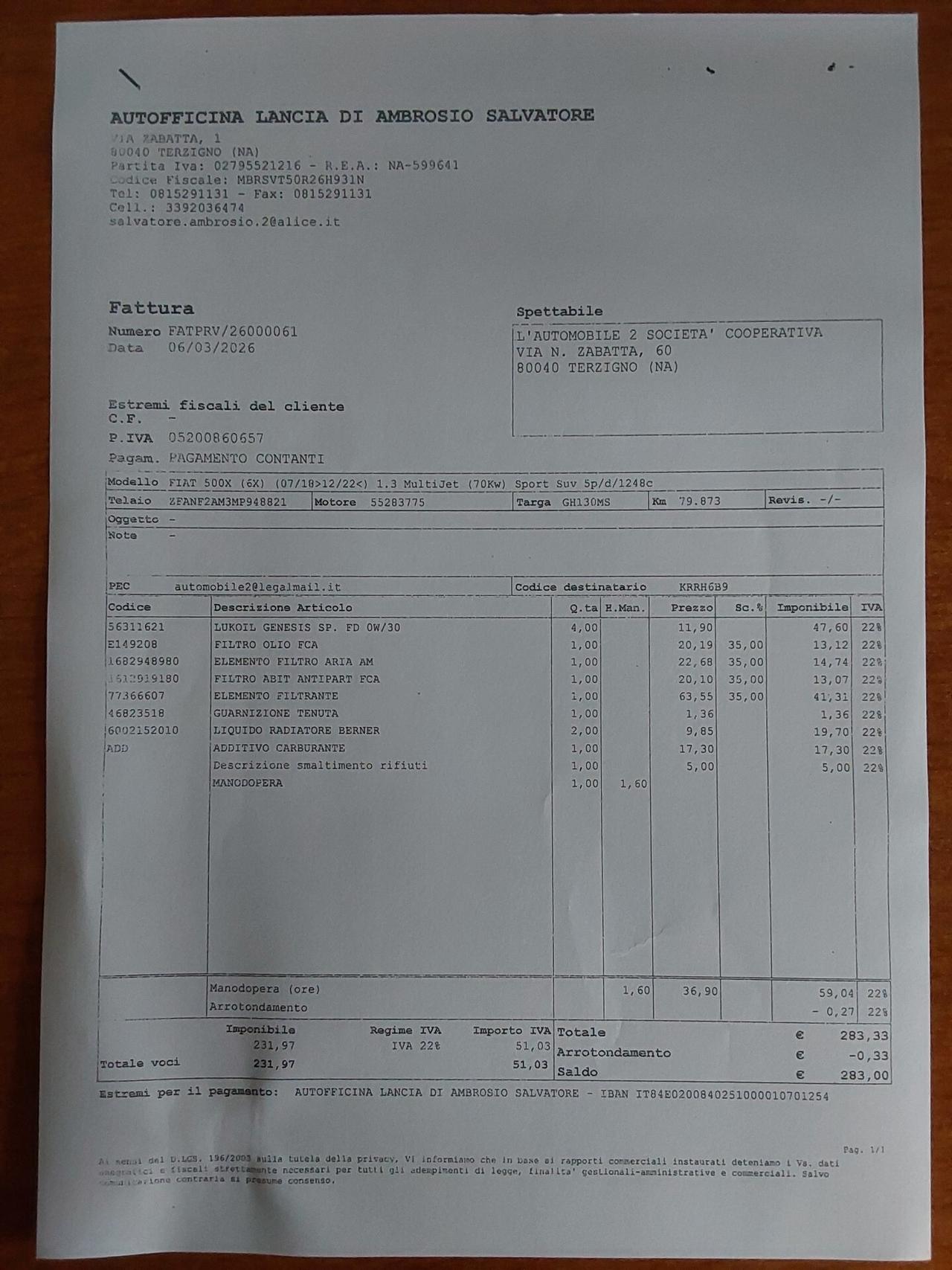 Fiat 500X 1.3 MultiJet 95 CV Connect