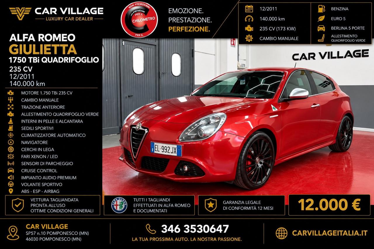 Alfa Romeo Giulietta 1750 TBi Quadrifoglio Verde