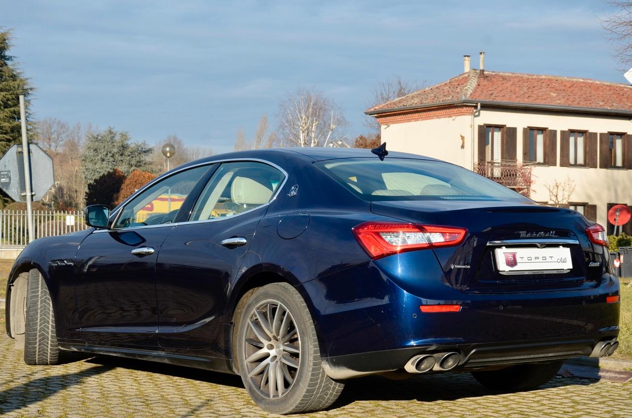 MASERATI GHIBLI 3.0 V6 DS 275cv AUTO, TUTTI SERVICE UFF MASERATI, UFF ITALIANA, 19", NAVI, RETROCAMERA, PERMUTE