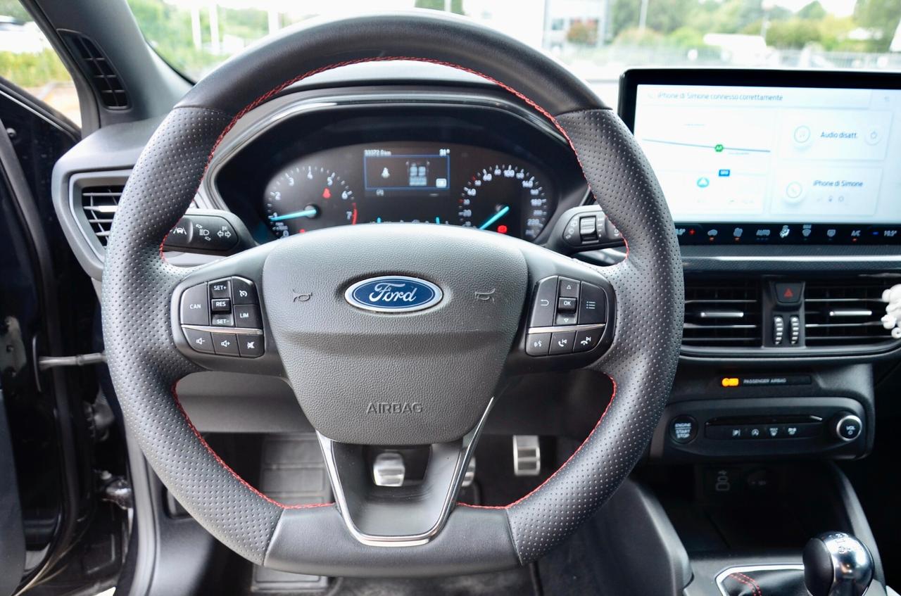 FORD FOCUS 1.0 MHEV MILD HYBRID ECOBOOST ST-LINE 125cv, UNICOPROPRIETARIO, UFF ITALIANA, SERVICE FORD, FULL LED, PERMUTE