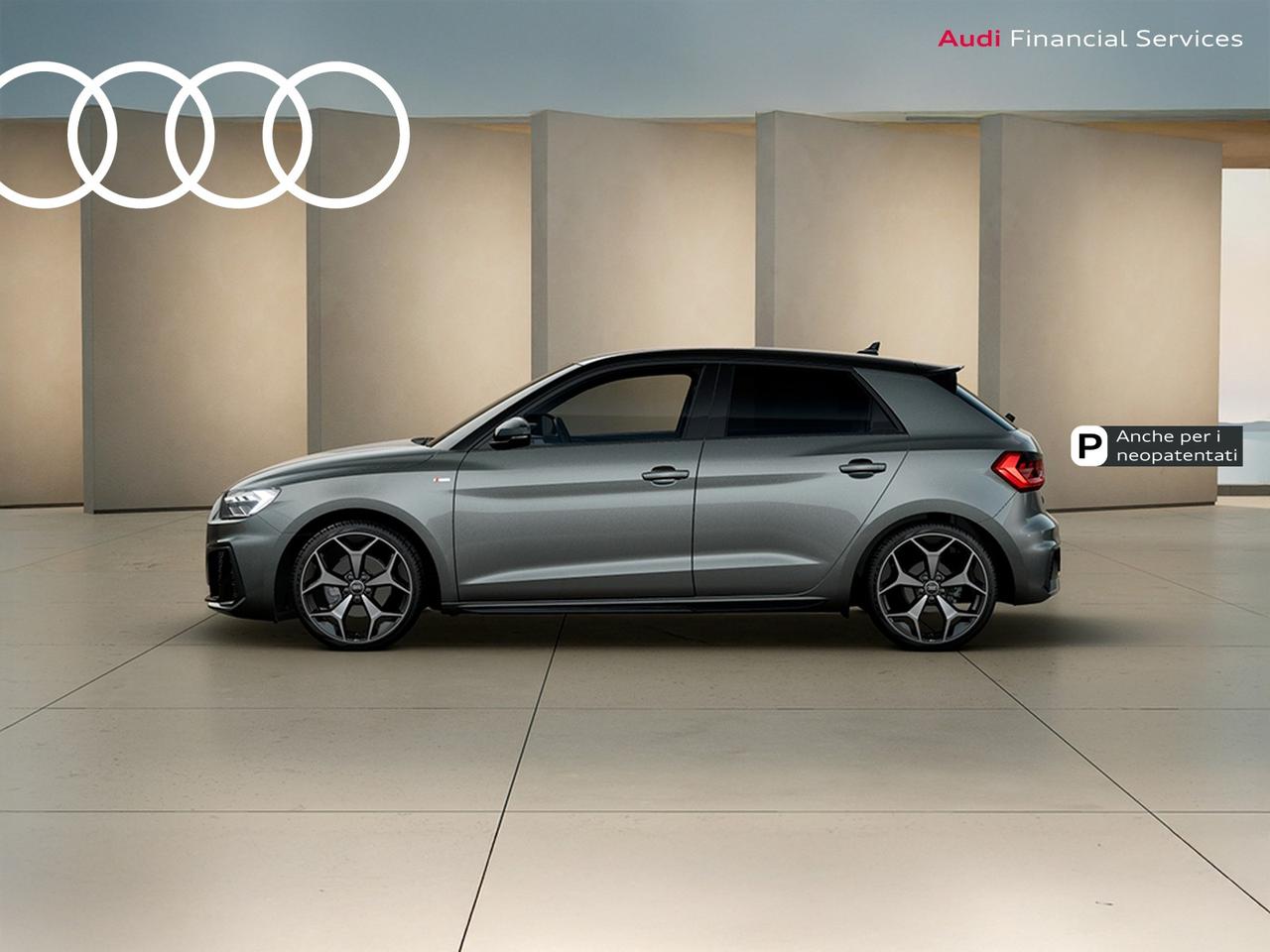 Audi A1 sportback 30 1.0 tfsi identity black 116cv s-tronic