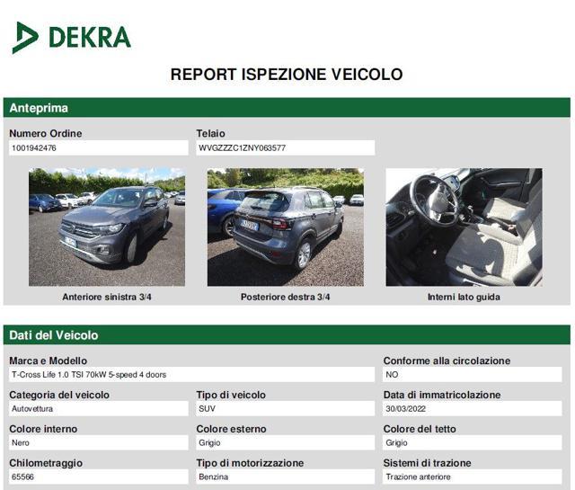VOLKSWAGEN T-Cross 1.0 TSI Life