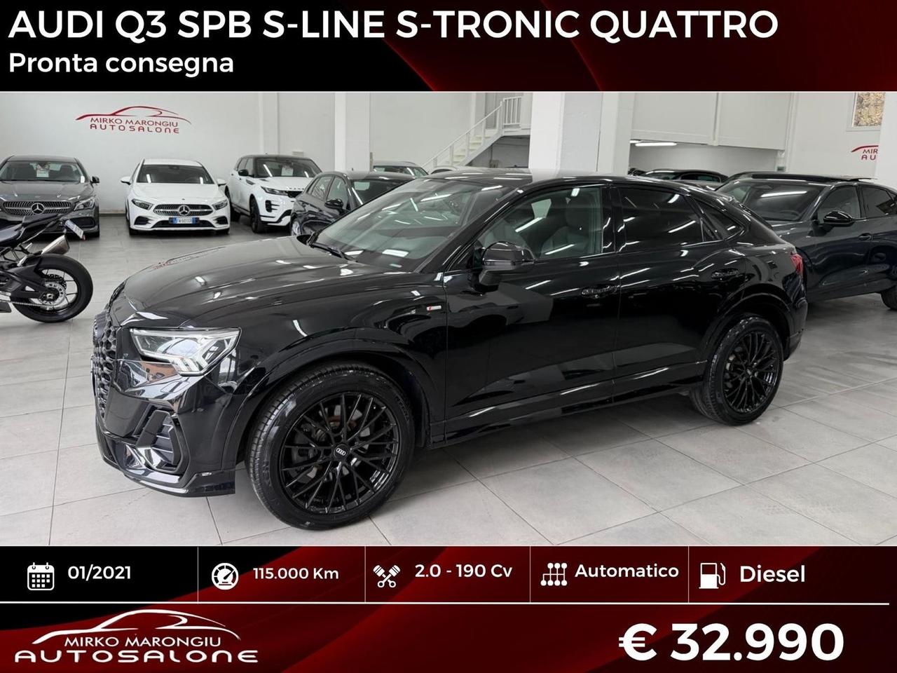 Audi Q3 SPORTBACK 2.0 190 quattro S tronic FINANZIABILE