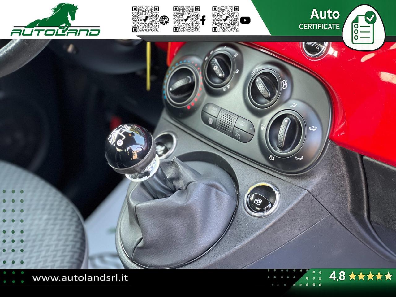 Fiat 500 1.2 69cv my19 Ok Neopatentati - Sensori di Parcheggio - Cruise Control - Uconnect 5"