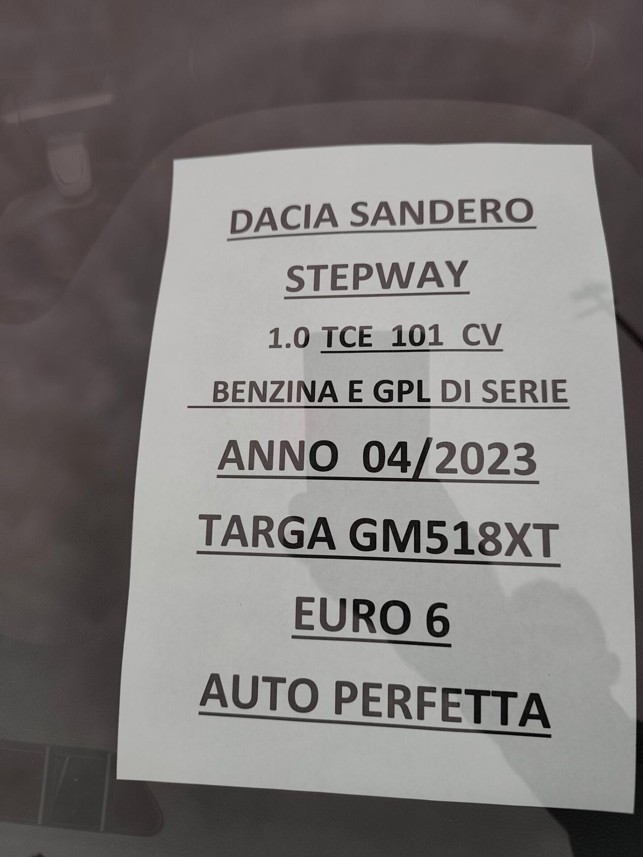 Dacia Sandero Stepway 1.0 BENZINA E GPL DI SERIE