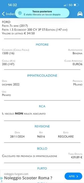 Ford Fiesta 1.5 Ecoboost 200 CV 3 porte ST