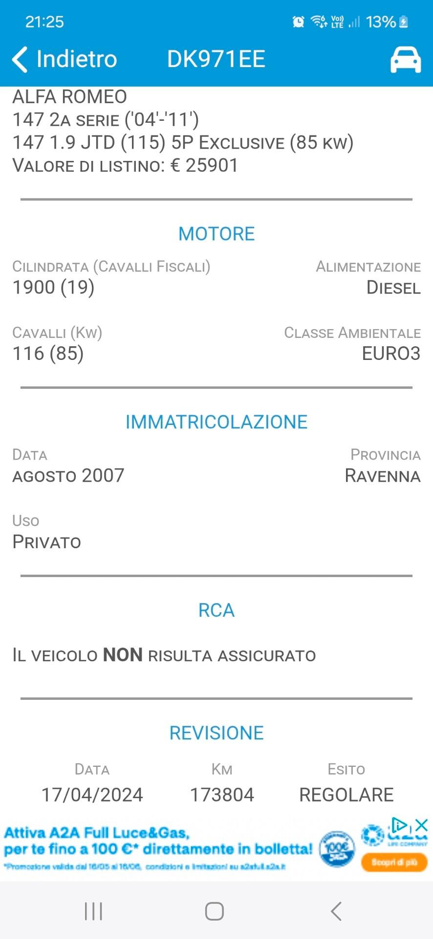 Alfa Romeo 147 1.9 JTD M-JET 16V 5 porte Exclusive