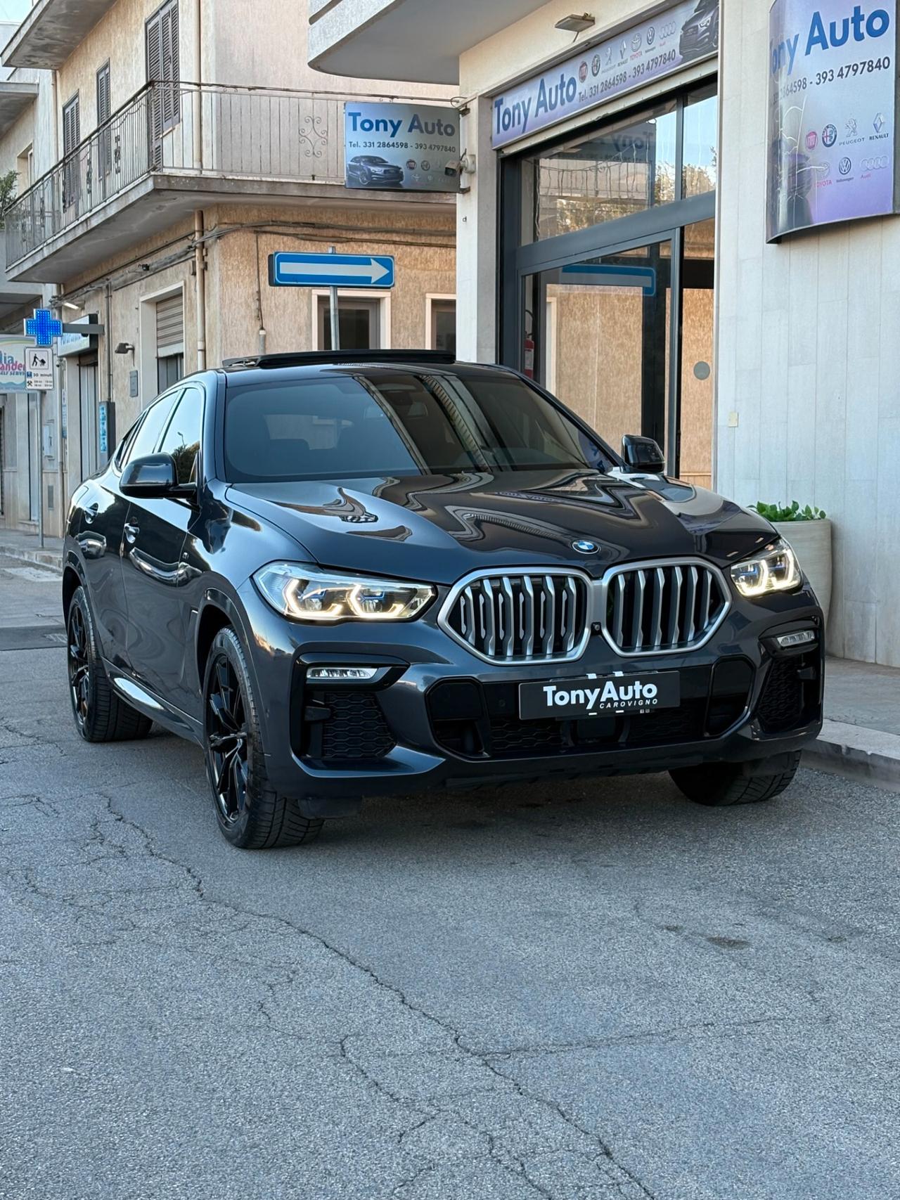 Bmw X6 xdrive30d Msport auto TETTO APRIBILE IN CARBONIO ILLUMINATO,,LUCI SOFFUSE,VIRTUAL COCKPIT,APPLE CARP