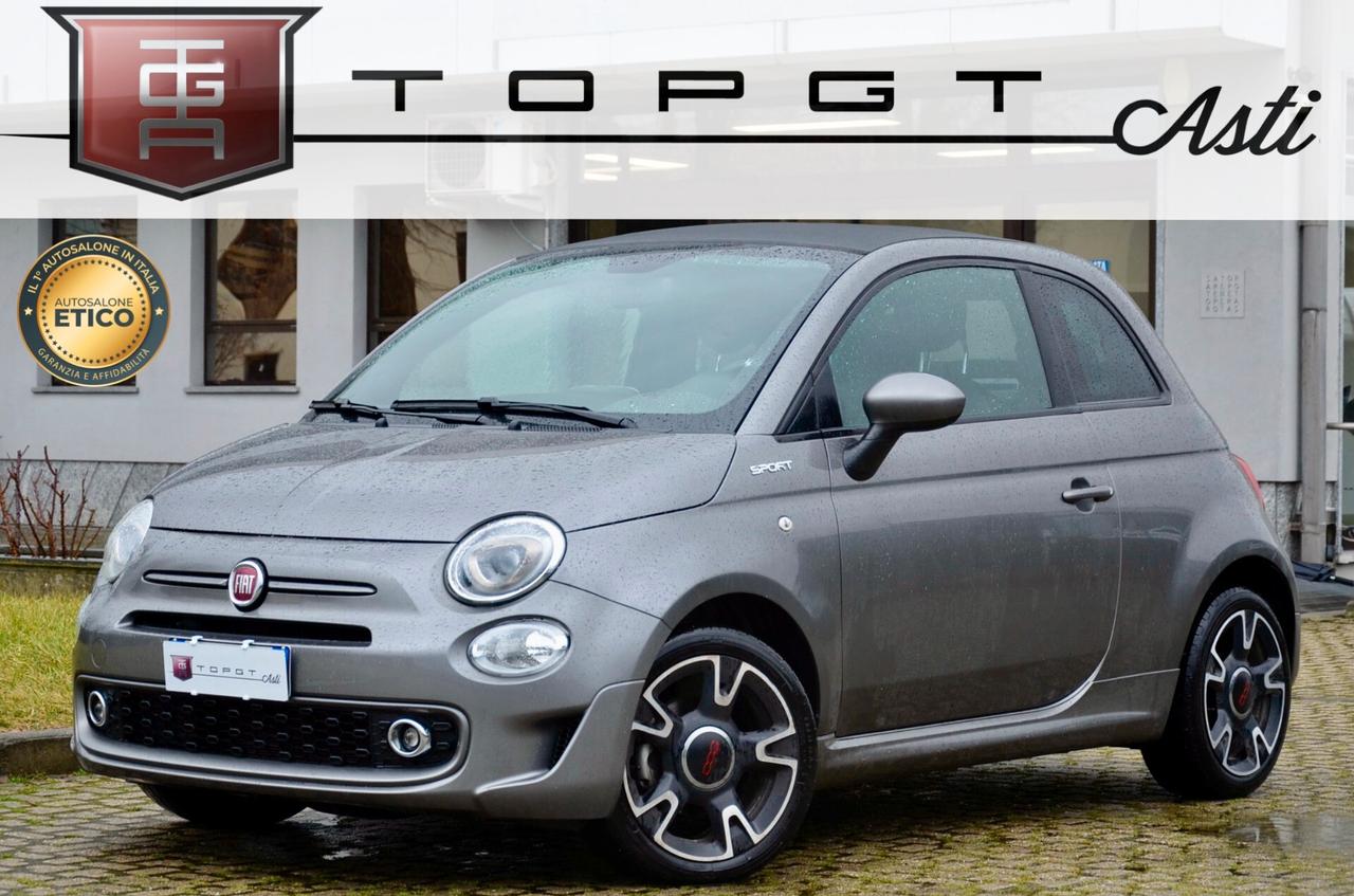 FIAT 500C 1.0 HYBRID SPORT CABRIO 70cv, TUTTI SERVICE UFF FIAT, EURO 6D, APPLE ANDROID, CRUISE, PERMUTE