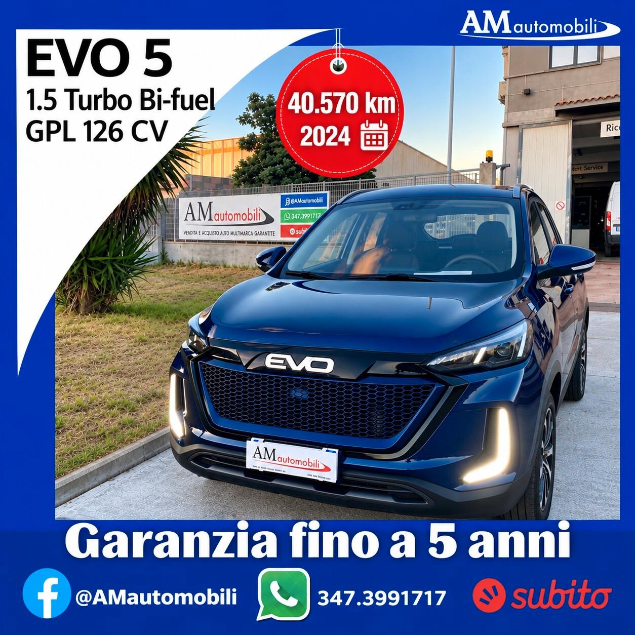 Evo 5 1.5 Turbo Bi-fuel GPL 126 CV