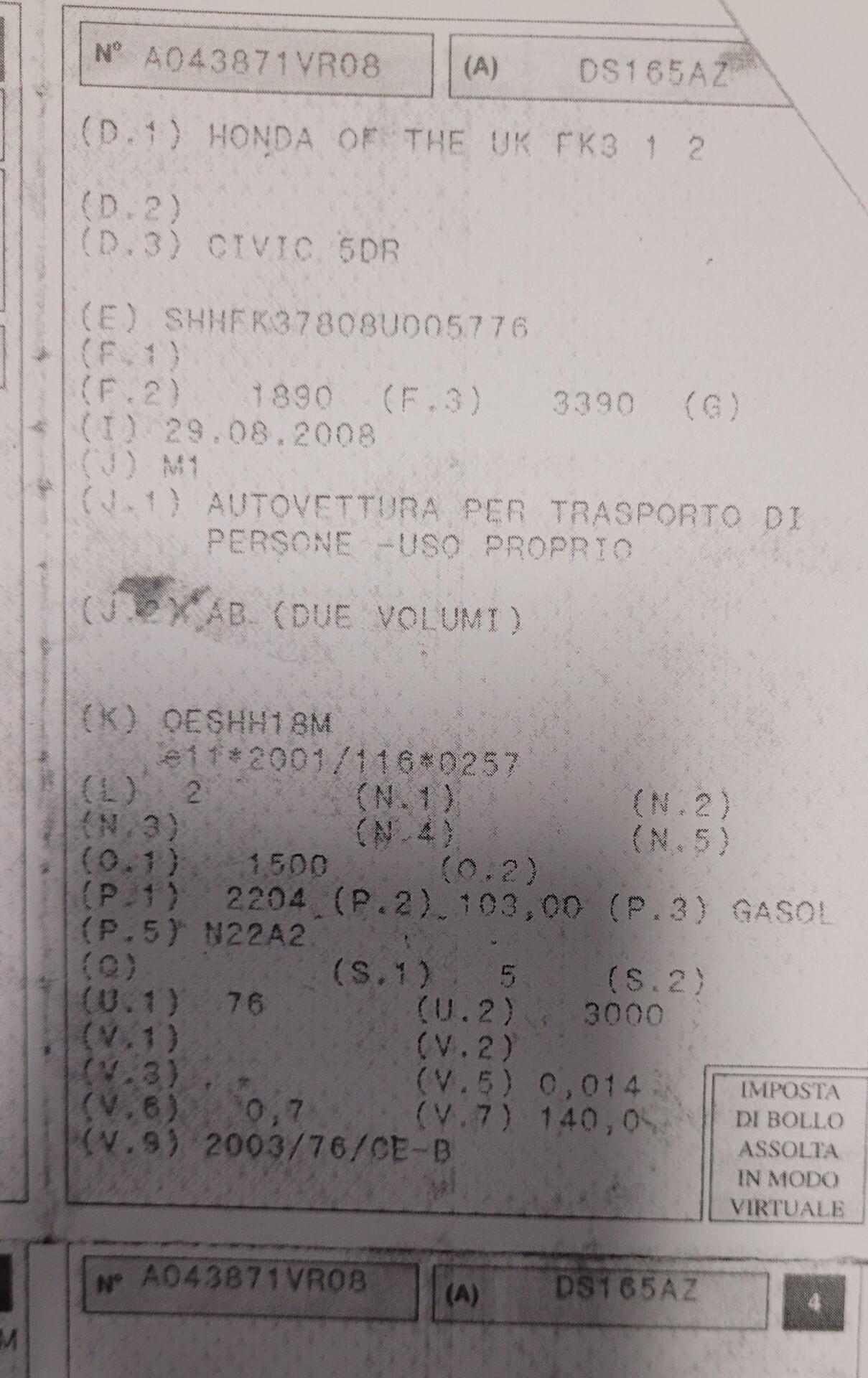 Honda Civic 2.2 i-CTDi 5p. Exclusive