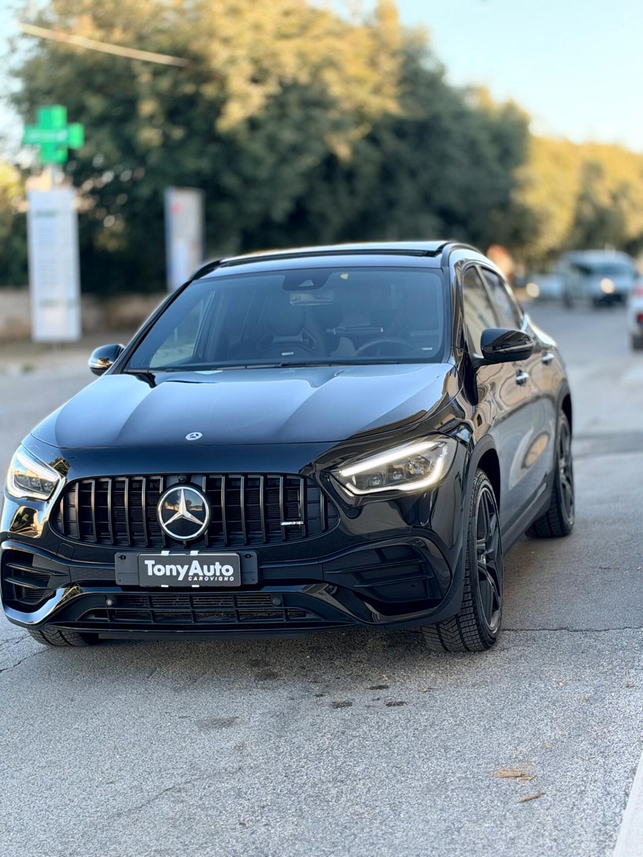 Mercedes-benz GLA 45 AMG S 4matic TURBO con TETTO APRIBILE,AMG PERFOMANCE,LUCI SOFFUSE,INTERNI IN PELLE AMG,VOLANTE AM