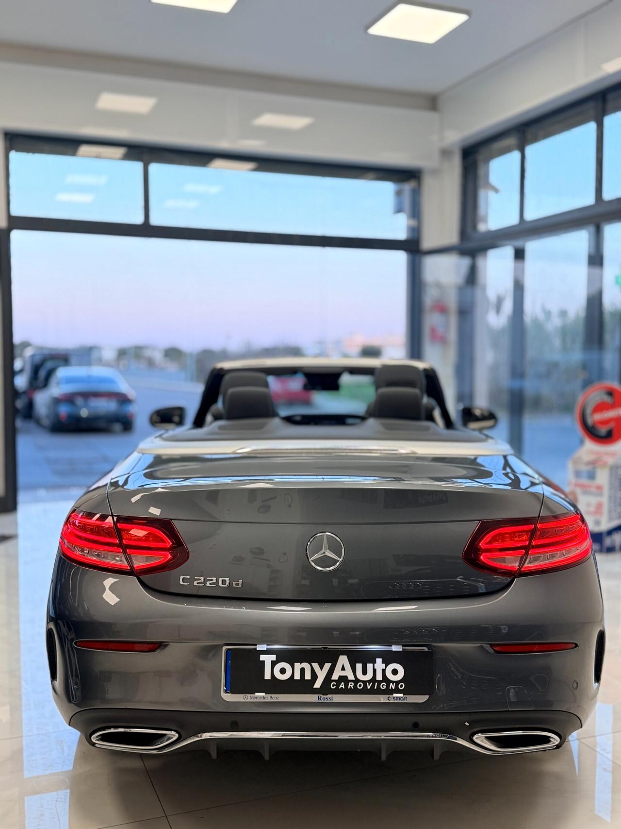 Mercedes-benz C 220 d AutoCABRIO Premium Plus automatica con LUCI SOFFUSE,VIRTUAL COCKPIT,TELECAMERA,APPLE CARPLAY,NAVI