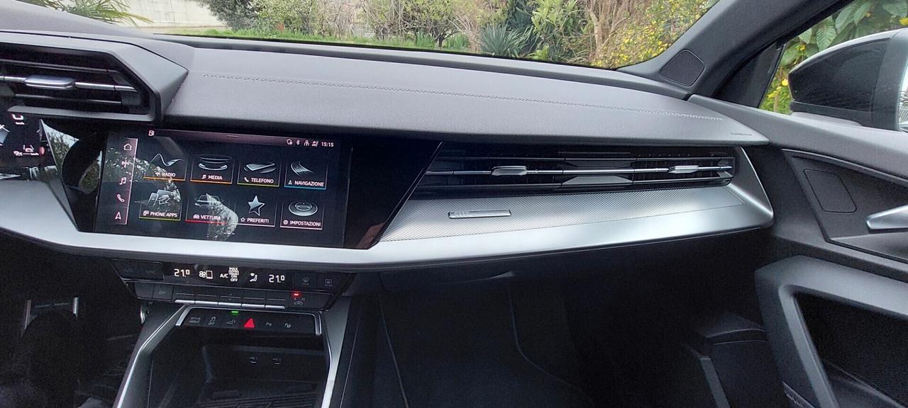 A3 SPB 4.0 TSI S-LINE AUTOMATICA ELETTRICA IBRIDA BENZINA 150 CV NAVI LEGA COCKPIT VIRTUAL