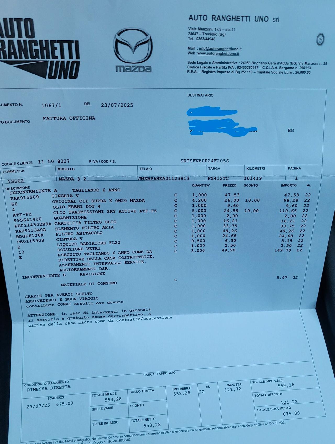 Mazda 3 2.0L e-Skyactiv Hybrid Exclusive ..TAGLIANDI MAZDA..