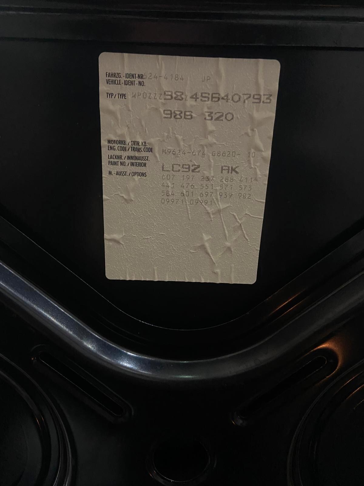 Porsche Boxster 3.2i 24V cat S