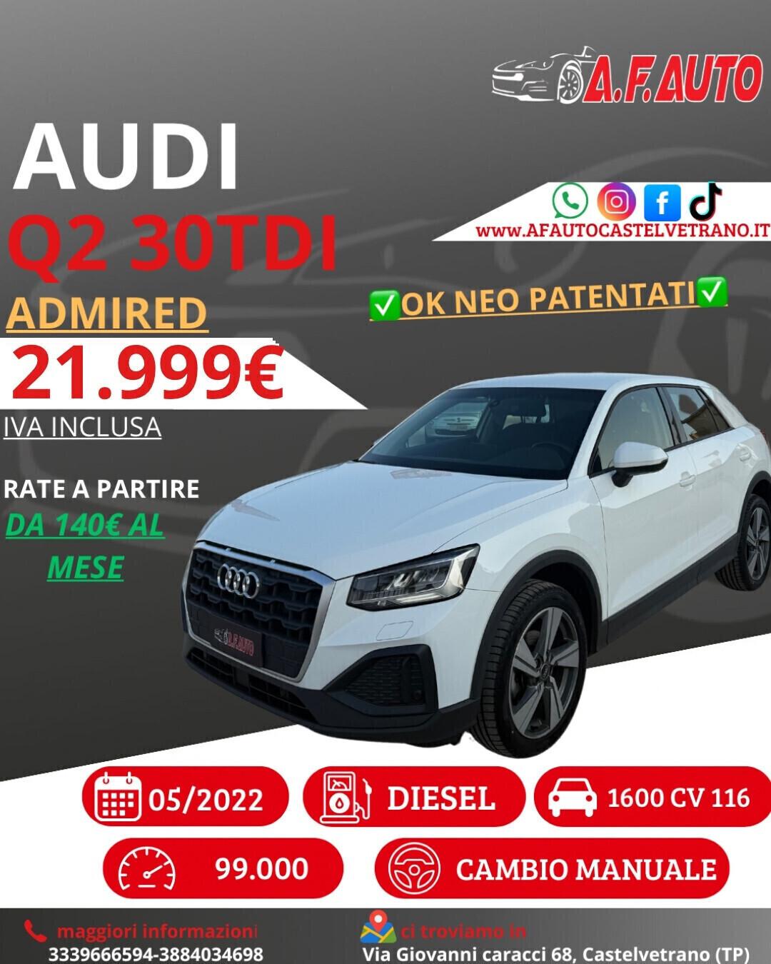 Audi Q2 30 TDI Admired