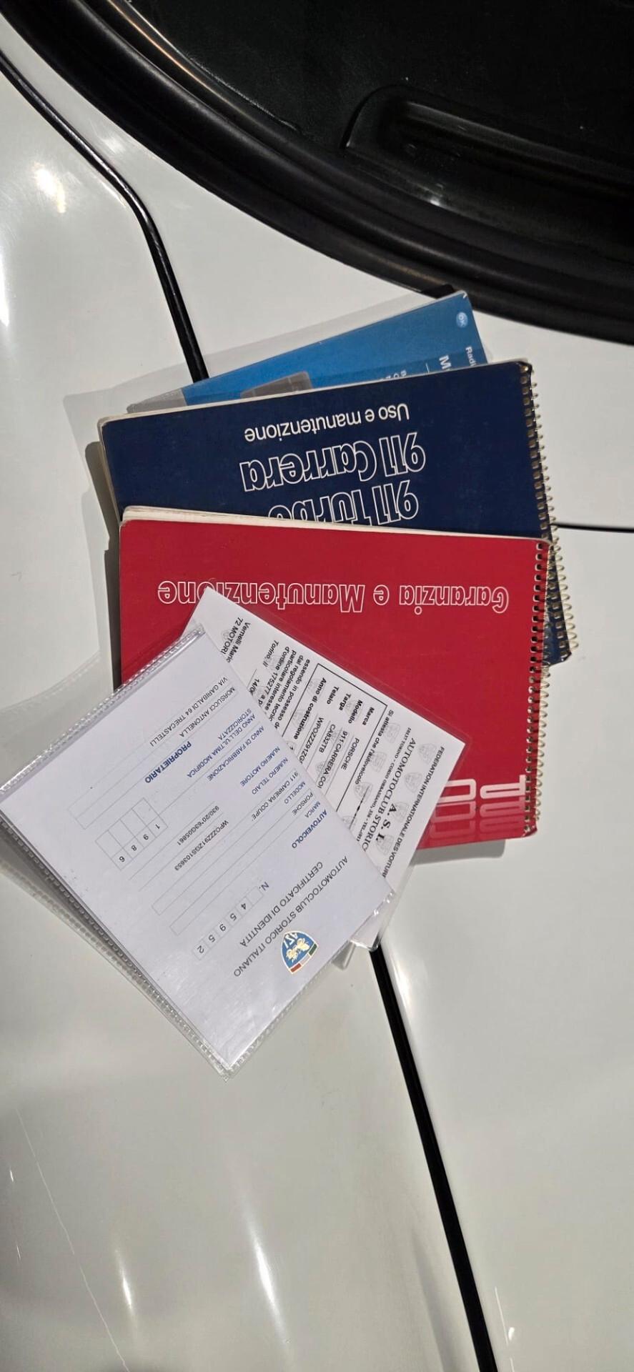 Porsche 911 3200 coupe Book service Asi Oro Conservata