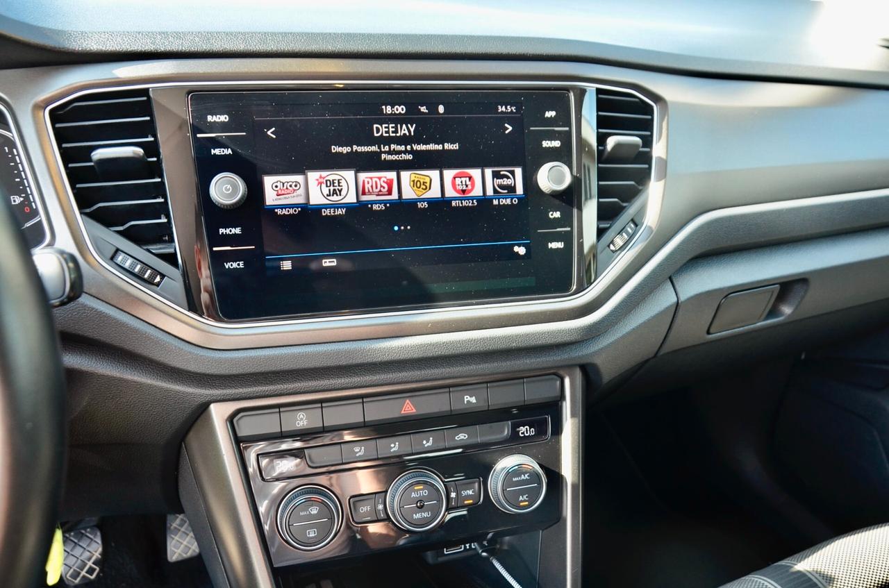 VW T-ROC 1.0 TSI STYLE 115cv, UFF ITALIANA, EURO 6B, SERVICE DIMOSTRABILI, FULL LED, APPLE ANDROID, PERMUTE