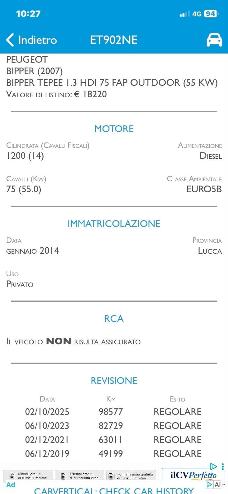 Peugeot Bipper 1.3 HDi 75 Perfetto a Prezzo