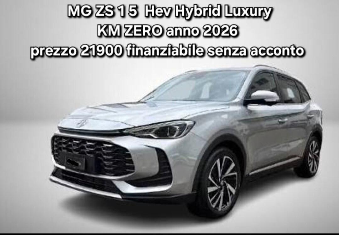 Mg ZS 1.5 Hybrid+ Luxury KM zero tua a € 312 mese