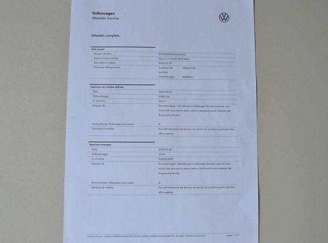 VOLKSWAGEN Tiguan 1.5 TSI ACT Life UnicoProprietario Ok Neopatentati