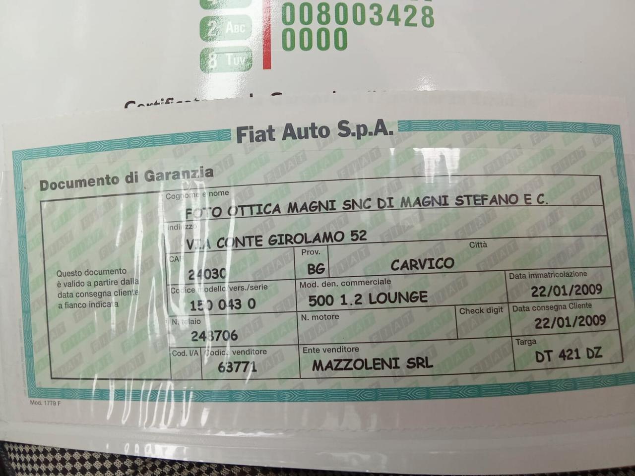 Fiat 500 1.2bz