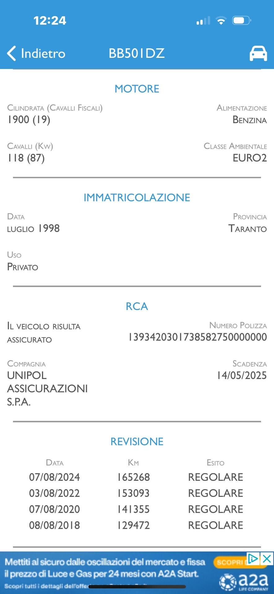 Bmw 318i cat 4 porte UNICO PRORIETARIO