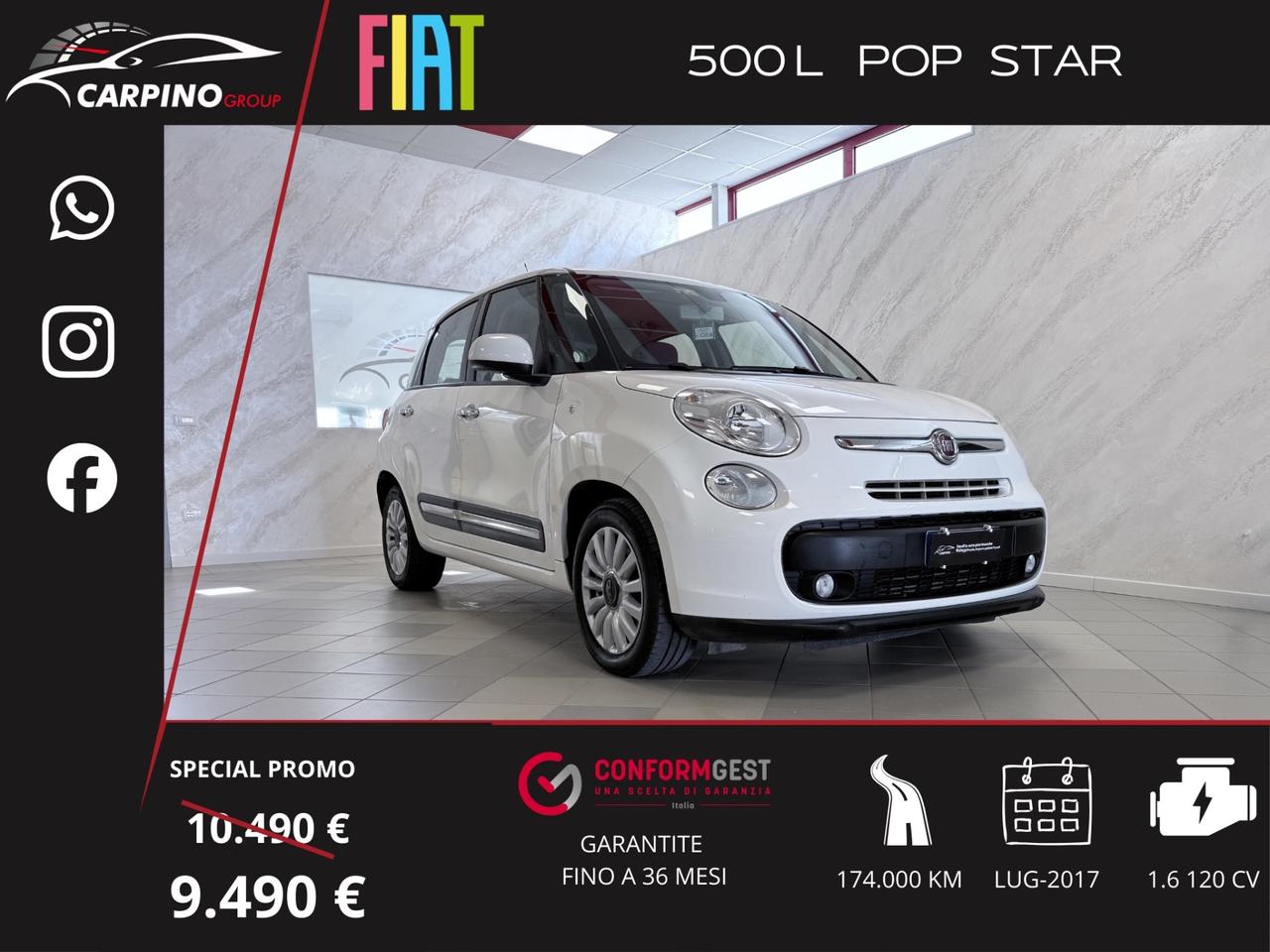 Fiat 500L 1.6 Multijet 120 CV Pop Star