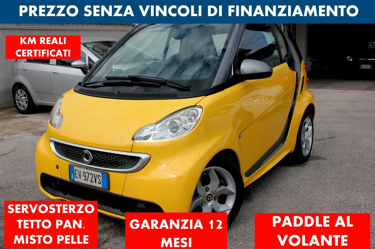 smart forTwo 1.0 mhd Pulse 71cv SERVOSTERZO MIX PELLE GARANZIA 12 MESI KM REALI CERTIFICATI