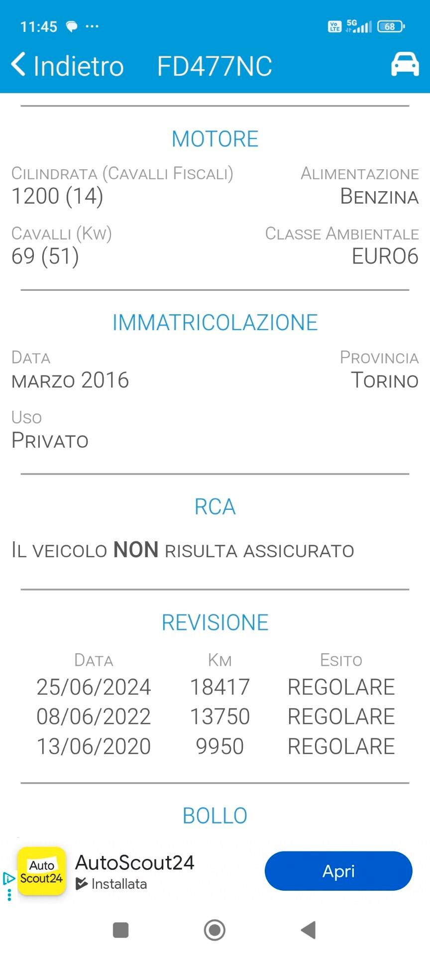 Fiat Panda 1.2 benzina 20.000 KM