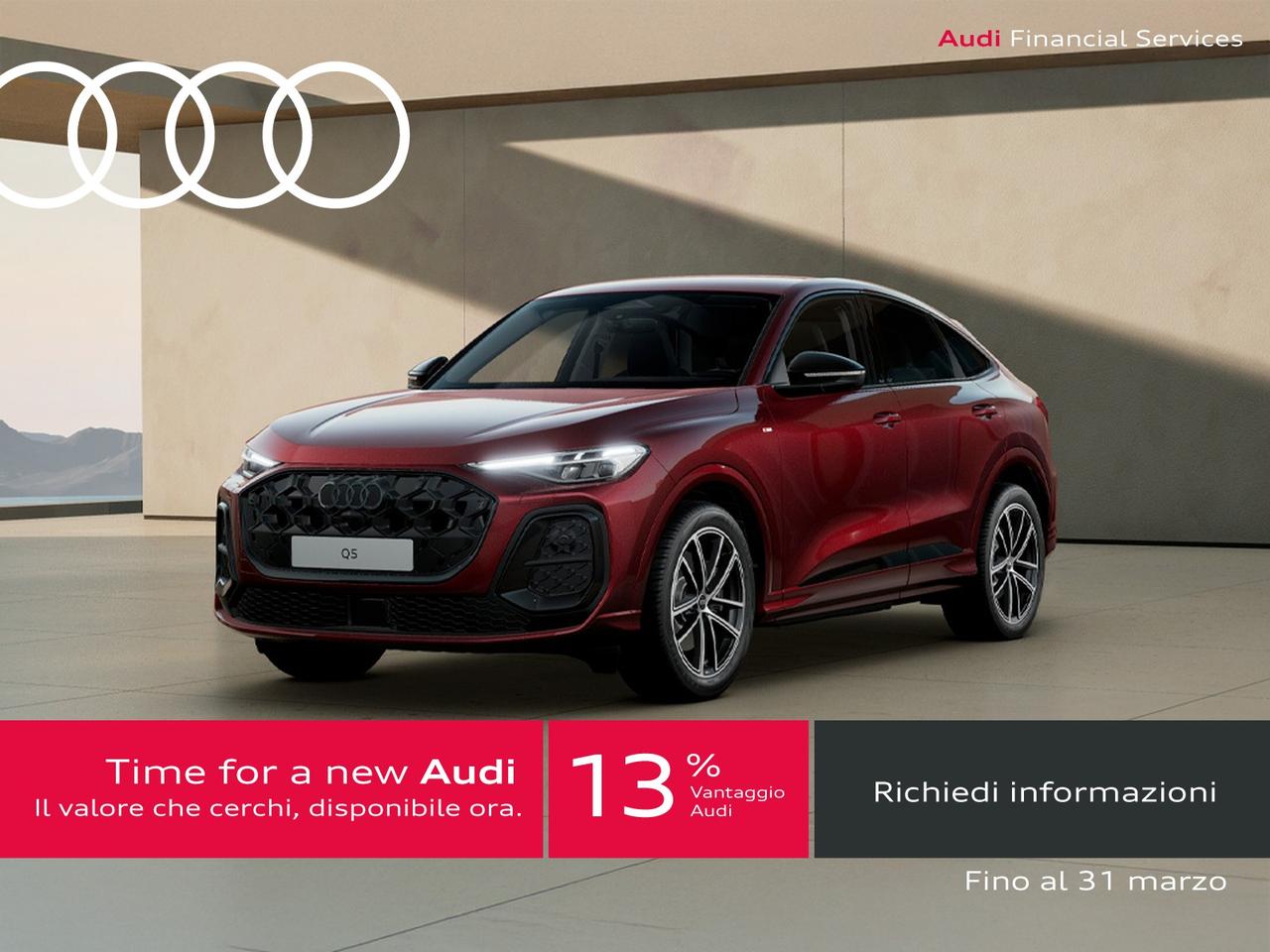 Audi Q5 sportback 2.0 tdi mhev+ s line edition quattro 204cv s-tronic