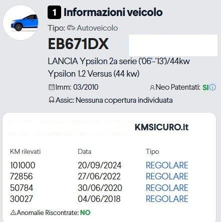 Lancia Ypsilon 1.2 2010 120.000 KM GARANZIA 12 M