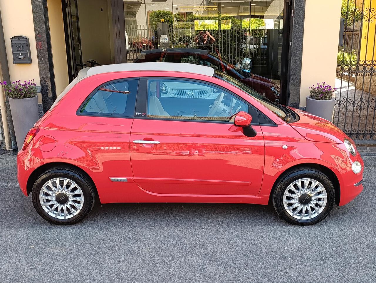 Fiat 500 C 1.0 Hybrid Lounge Rosso Corallo Pelle Full