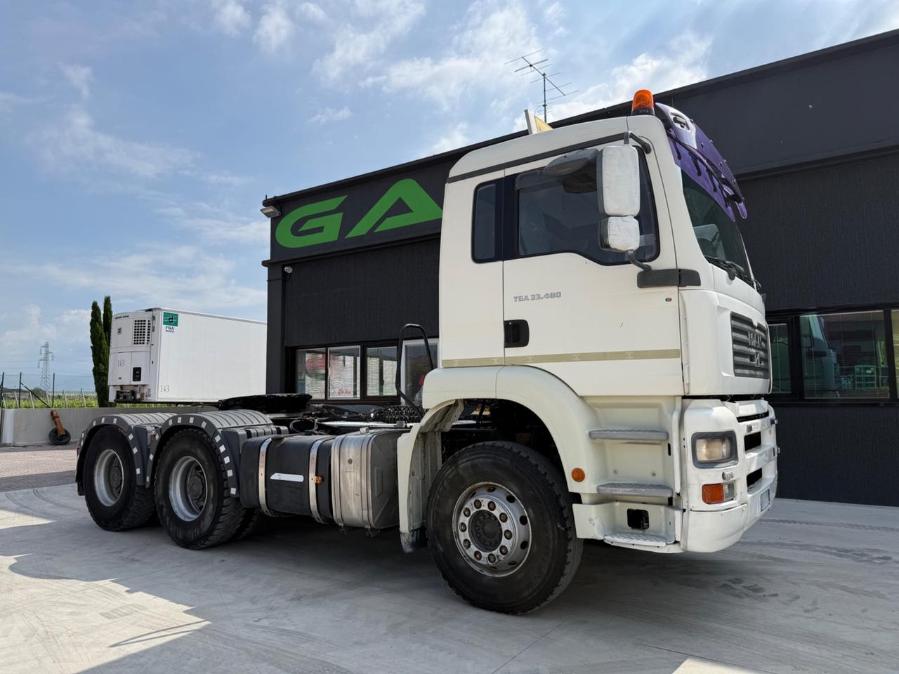 MAN 33.480 TGA trattore mezzo d'opera 6x4 impianto ribaltabile