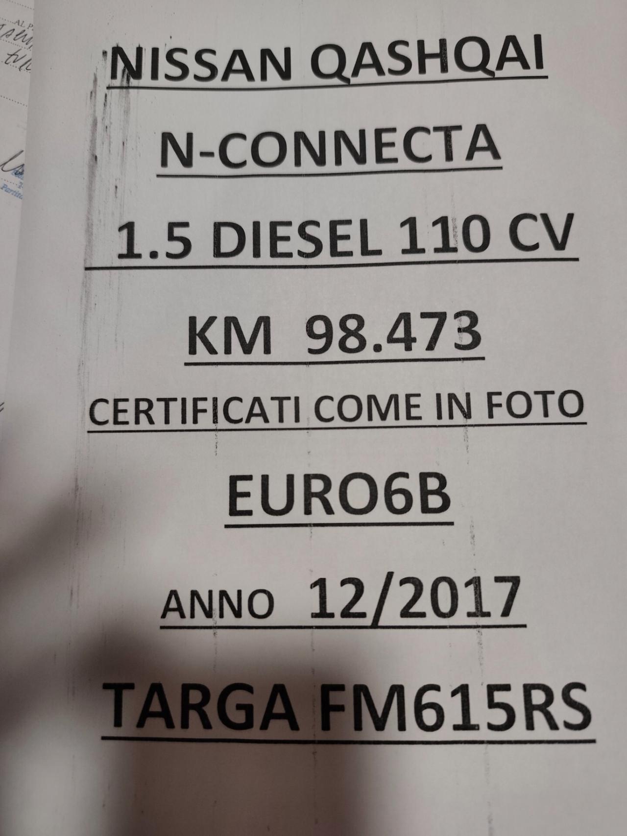 Nissan Qashqai 1.5 dCi 110cv N-Connecta