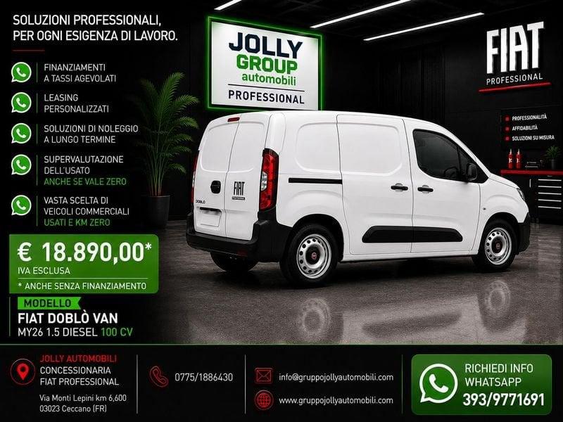 FIAT Doblò Van 1.5 diesel 100 cv prezzo iva 22% esclusa