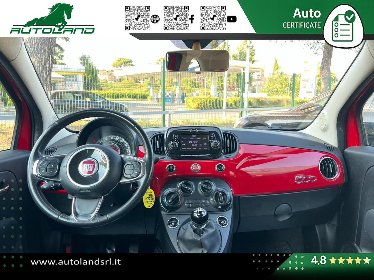 Fiat 500 1.2 69cv my19 Ok Neopatentati - Sensori di Parcheggio - Cruise Control - Uconnect 5"