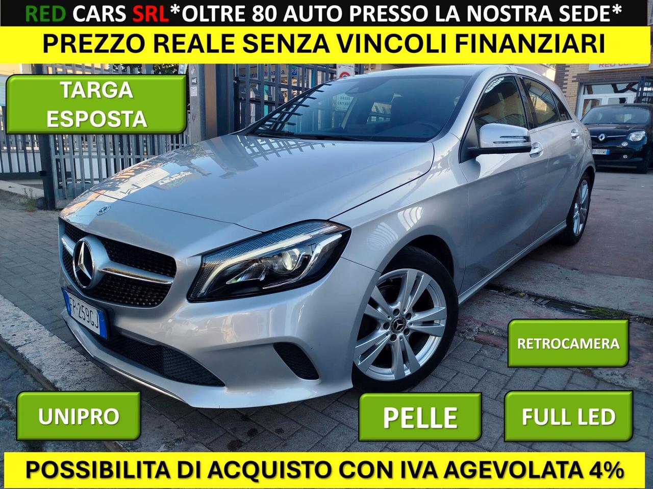 MERCEDES A 180d SPORT UNIPRO*PREZZO VERO* TAGLIANDI CERTI