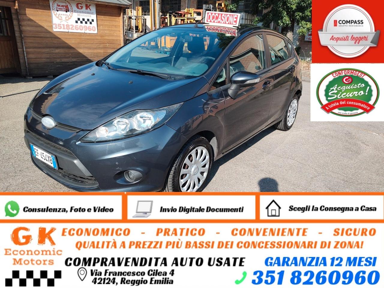 Ford Fiesta 1.2 82 CV 5 porte Titanium, EURO 5, GARANZIA L.12 MESI, OK NEOPATENTATI