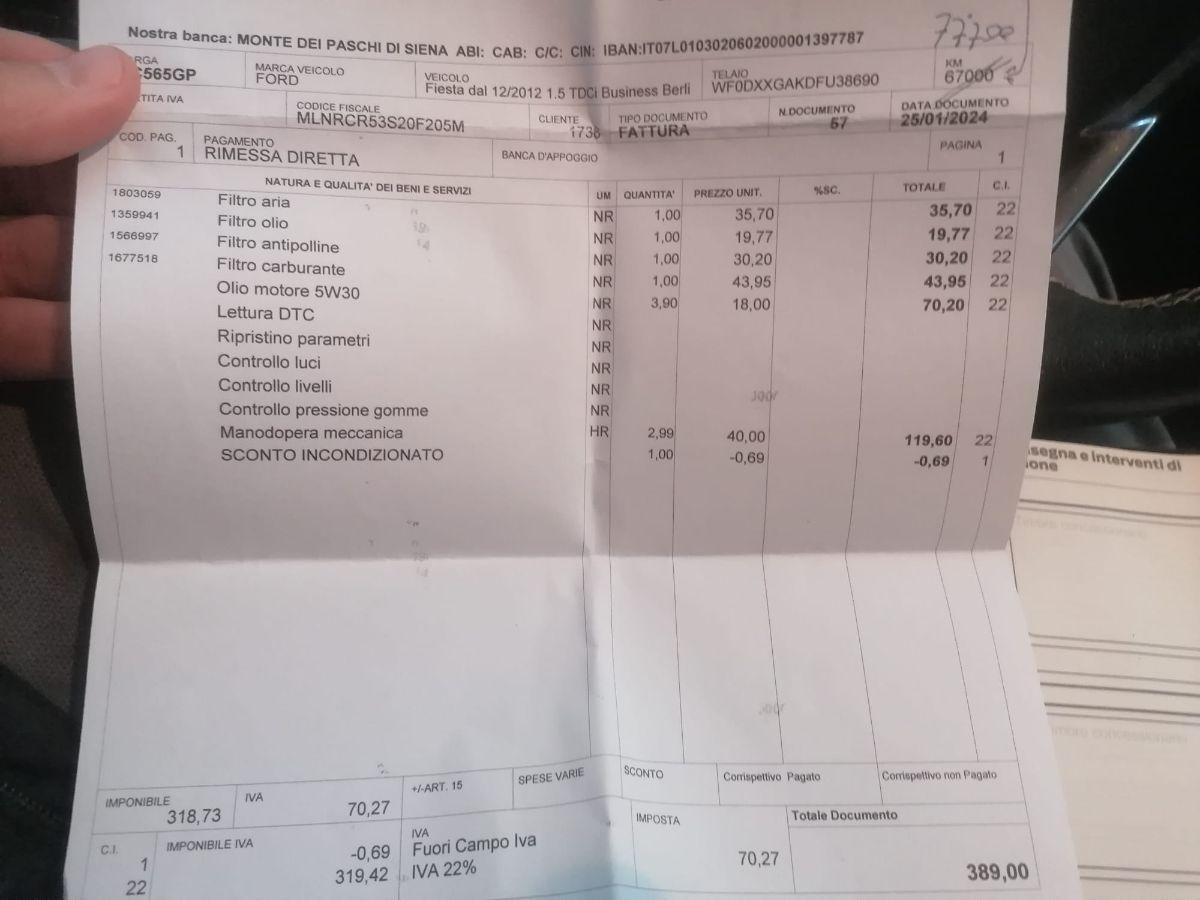 FORD - Fiesta - 1.5 TDCi 75 CV 5p. Titanium