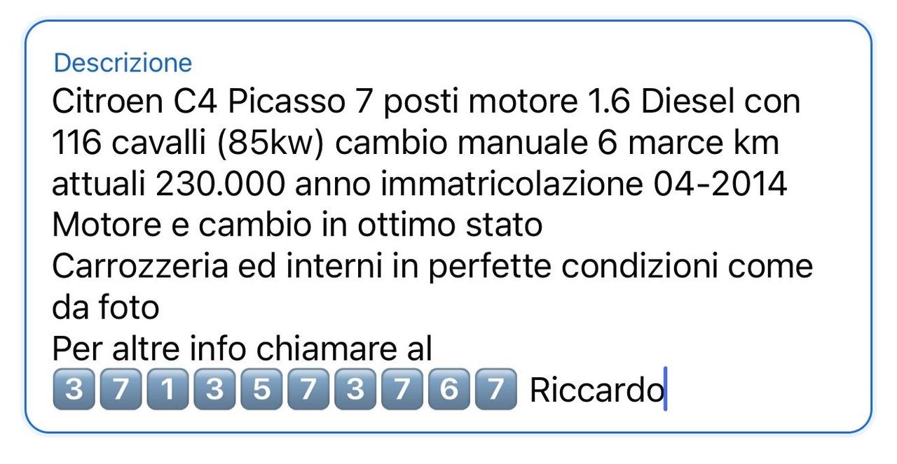 Citroen Grand C4 Picasso 1.6 e-HDi 115 Intensive 7Posti