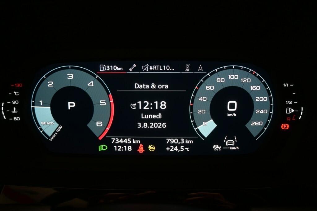 AUDI A3 SEDAN 35 TDI 150CV S-TRONIC BUSINESS (FARI LED - VIRTUAL COCKPIT - ADAPTIVE CRUISE - CLIMA BIZONA - NAVI - MIRROR - SENSORI POST. )