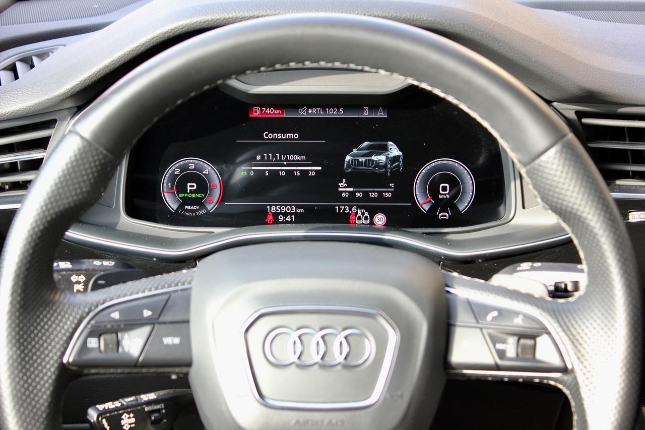 Audi Q8 50 TDI 286 CV quattro Sport INTERNO PELLE MARRONE S LINE TETTO PANOR.