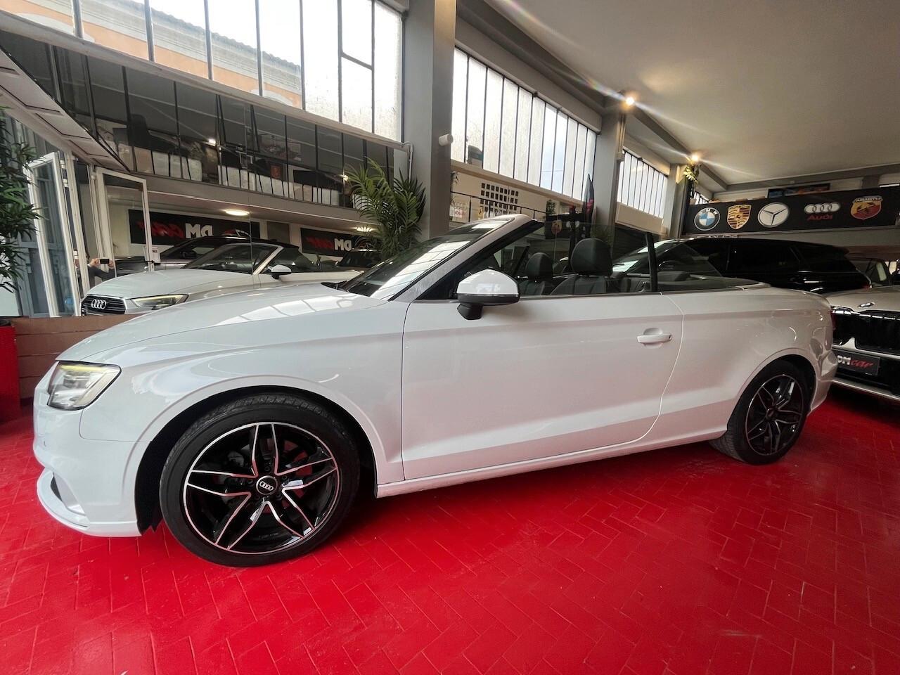 AUDI A3 CABRIO 1.6 TDI 116 CV SPORT NAVI CERCHI DA 18 CAMBIO 6 SPEED KM CERTIFICATI LUCI AMBIENTE OK NEOPATENTATI