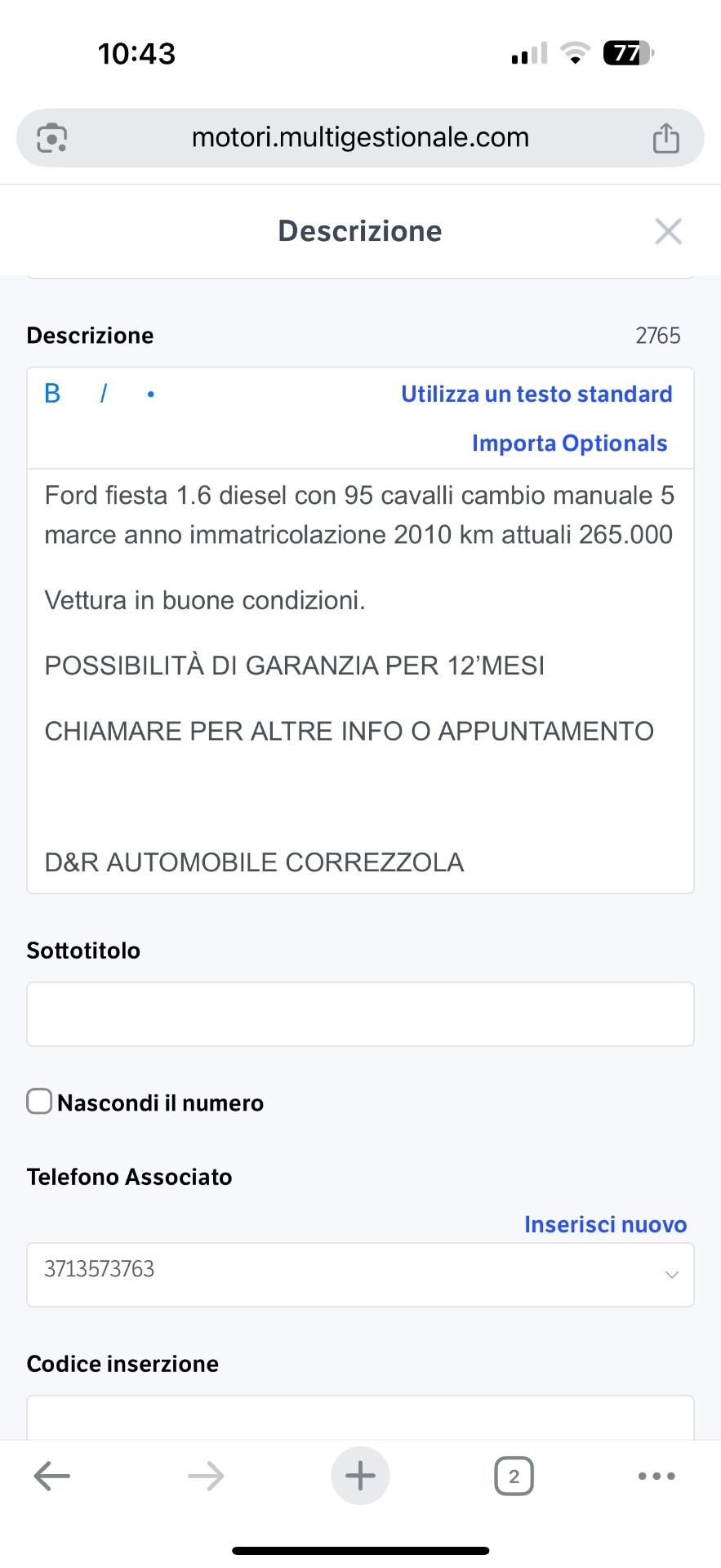 Ford Fiesta Fiesta+ 1.6 TDCi 95CV 5 porte