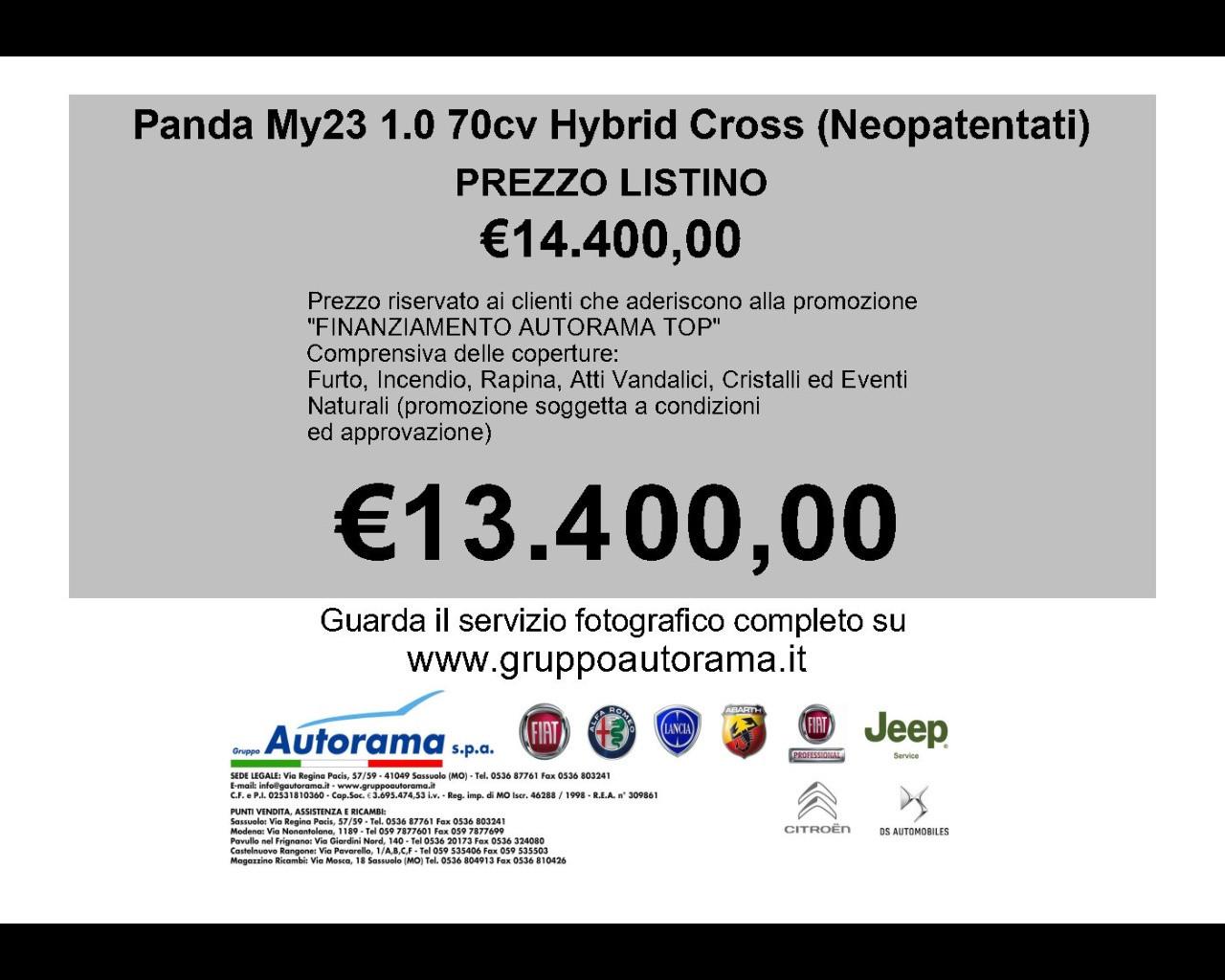 FIAT Panda 3ª serie Panda My23 1.0 70cv Hybrid Cross