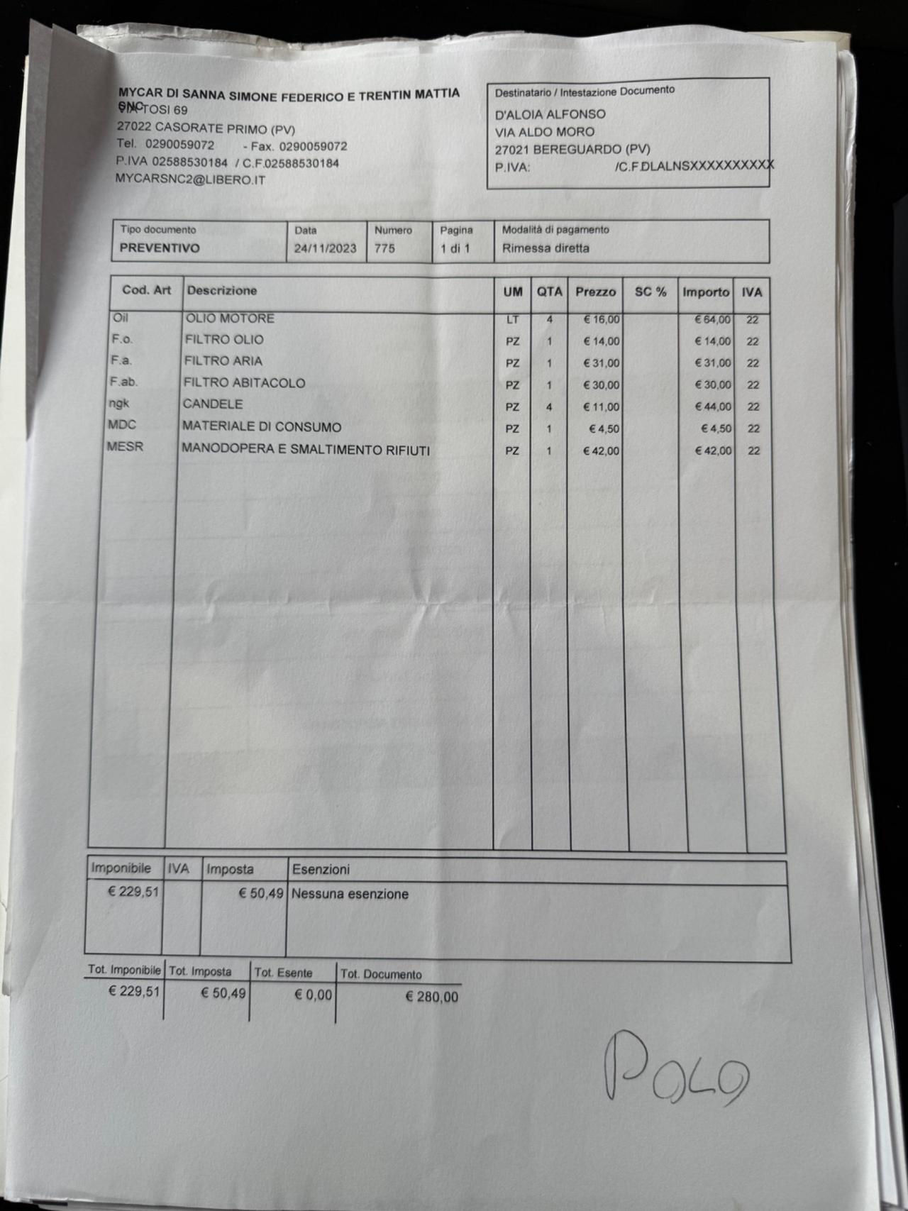 Volkswagen Polo 1.4 3 porte Highline UNICOPROP GRANDINE